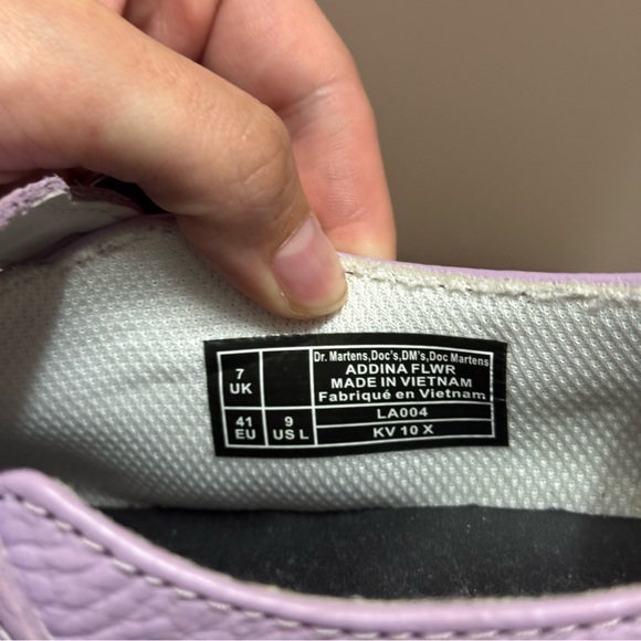 Dr. Martins Addina Flower Buckle Leather Platform Shoes in Purple - Picture 9 of 10